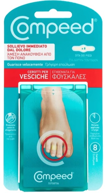 COMPEED CEROTTI PER VESCICHE DITA PIEDI 8 PEZZI CARTON - Parafarmacia Mostacciano