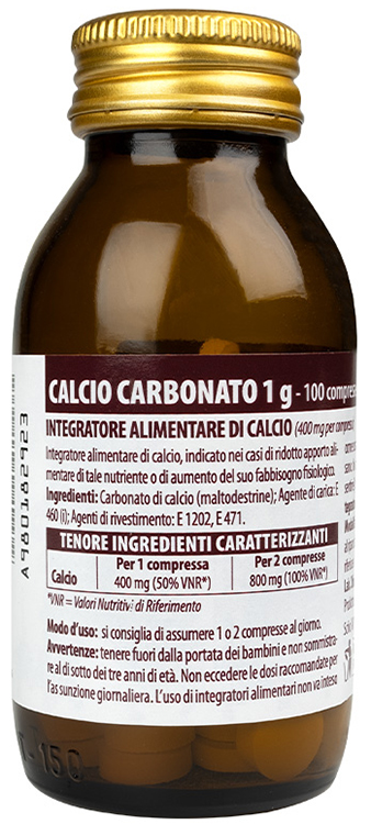 CALCIO CARBONATO NUOVA FORMULA 1 G 100 COMPRESSE - Parafarmacia Mostacciano