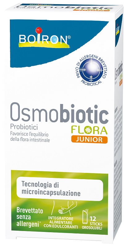 OSMOBIOTIC FLORA JUNIOR 12 STICKS OROSOLUBILI - Parafarmacia Mostacciano
