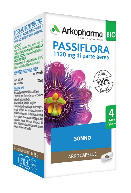 ARKO CAPSULE PASSIFLORA 45 CAPSULE BIO - Parafarmacia Mostacciano