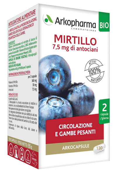 ARKOCAPSULE MIRTILLO BIO 40 CAPSULE - Parafarmacia Mostacciano