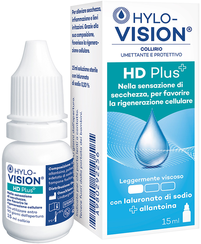 HYLOVISION HD PLUS COLLIRIO UMETTANTE E PROTETTIVO 15 ML - Parafarmacia Mostacciano