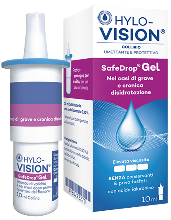 HYLOVISION SAFE DROP GEL 0,3% COLLIRIO UMETTANTE E PROTETTIVO 10 ML - Parafarmacia Mostacciano