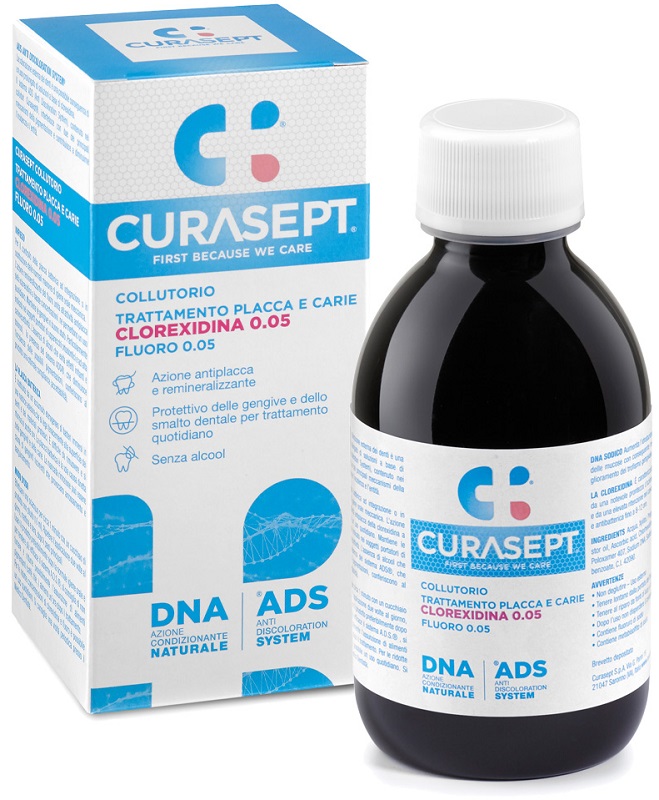 CURASEPT COLLUTORIO 0,05 ADS + DNA 200 ML - Parafarmacia Mostacciano