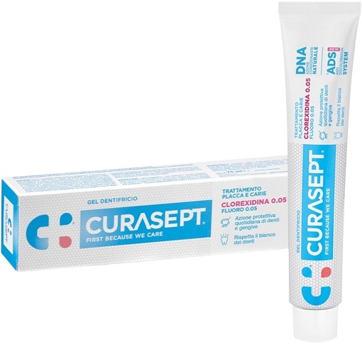 CURASEPT DENTIFRICIO 0,05 75 ML ADS+DNA - Parafarmacia Mostacciano