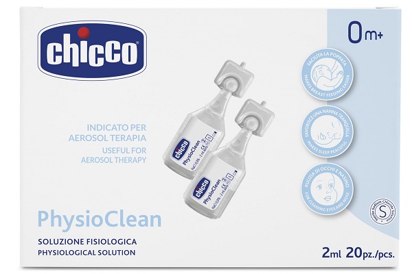 SOLUZIONE FISIOLOGICA PER AEROSOL CHICCO PHYSIOCLEAN 20 X 2 ML - Parafarmacia Mostacciano