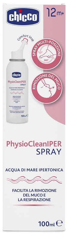 CHICCO PHYSIOCLEAN SOLUZIONE IPERTONICA SPRAY 100 ML - Parafarmacia Mostacciano