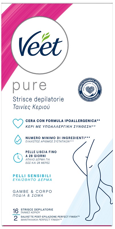 VEET STRISCE CORPO IPOALLERGENICHE 16 PEZZI - Parafarmacia Mostacciano