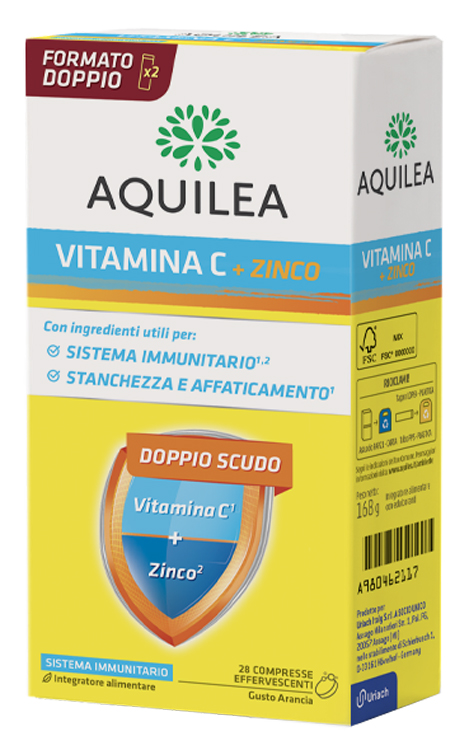 AQUILEA VITAMINA C 14 COMPRESSE EFFERVESCENTI BIPACK - Parafarmacia Mostacciano