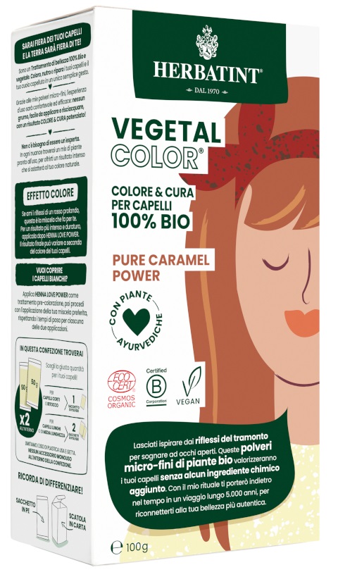 HERBATINT VEGETAL COLOR PURE CARAMEL POWER ITA 100 G - Parafarmacia Mostacciano