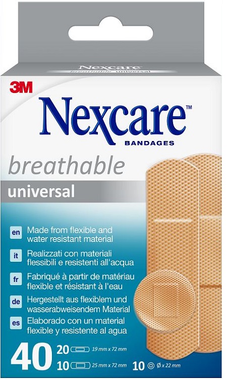 CEROTTO PREPARATO 3M NEXCARE UNIVERSAL N0340AS ASSORTITI 20 CEROTTI 19X72MM + 10 CEROTTI 25X72MM + 10 CEROTTI TONDI 22,5MM - Parafarmacia Mostacciano