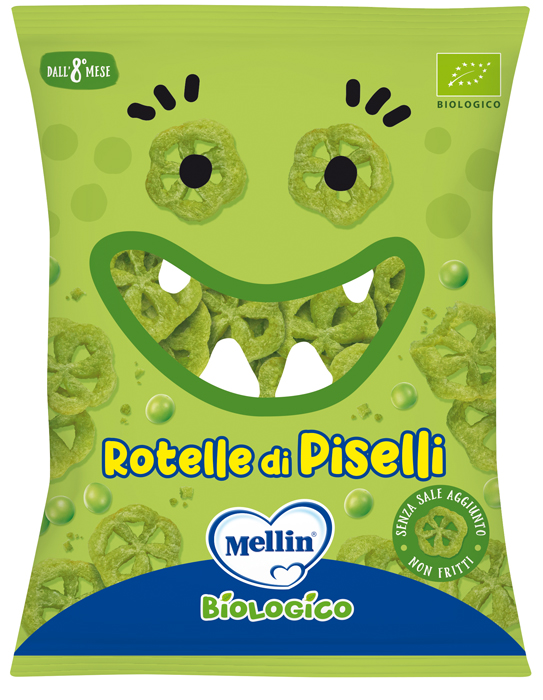 MELLIN SNACK BIO ROTELLE PISELLI 20 G - Parafarmacia Mostacciano