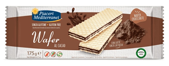 PIACERI MEDITERRANEI WAFER CACAO 175 G - Parafarmacia Mostacciano