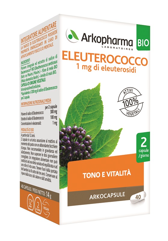 ARKOCAPS ELEUTEROCOCCO BIO 40 CAPSULE - Parafarmacia Mostacciano