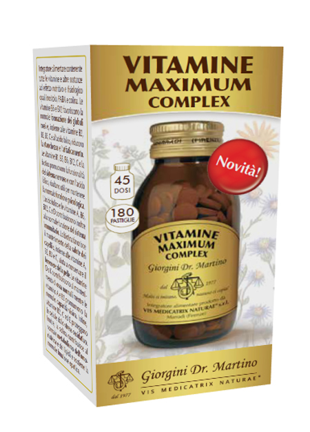 VITAMINE MAXIMUM COMPLEX 180 PASTIGLIE - Parafarmacia Mostacciano