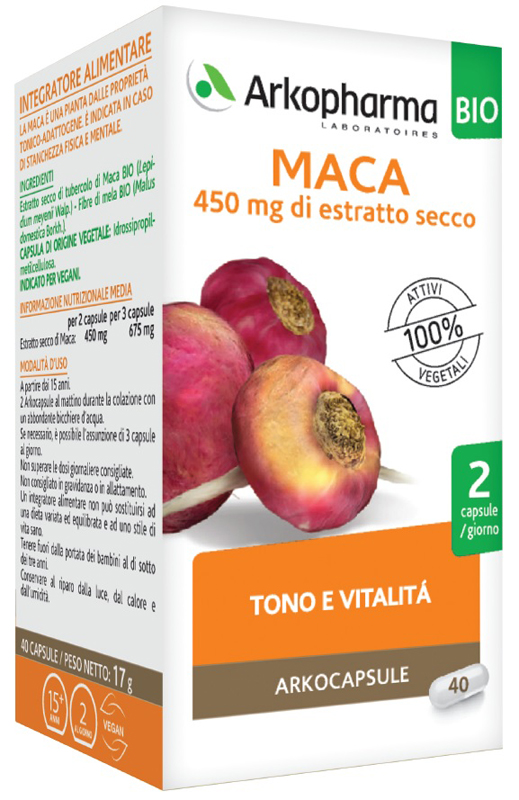 ARKO CAPSULE MACA BIO 40 CAPSULE - Parafarmacia Mostacciano