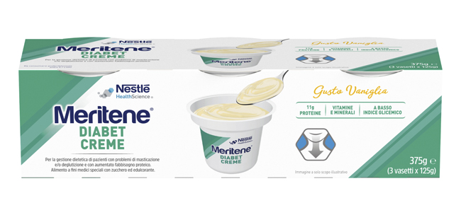 MERITENE DIABET CREME VANIGLIA 3 X 125 G - Parafarmacia Mostacciano