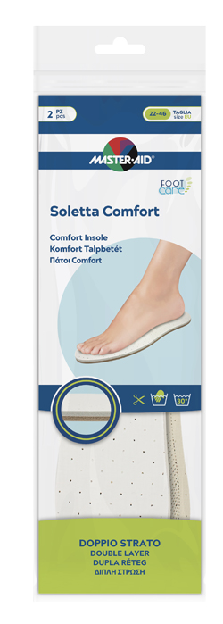 MASTER-AID FOOTCARE SOLETTA COMFORT RITAGLIABILE 2 PEZZI - Parafarmacia Mostacciano