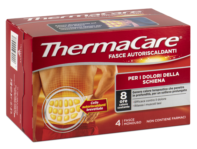 FASCIA AUTORISCALDANTE A CALORE TERAPEUTICO THERMACARE SCHIENA 4 PEZZI - Parafarmacia Mostacciano