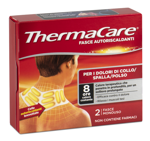 FASCE AUTORISCALDANTI A CALORE TERAPEUTICO THERMACARE COLLO/SPALLA/POLSO 2 PEZZI - Parafarmacia Mostacciano