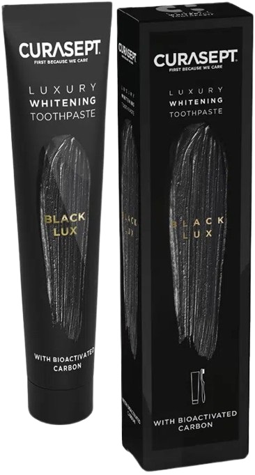 CURASEPT BLACK LUXURY WHITENING DENTIFRICIO 75 ML - Parafarmacia Mostacciano