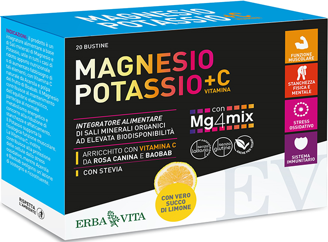 MAGNESIO E POTASSIO +VIT C LIMONE 20 BUSTINE - Parafarmacia Mostacciano