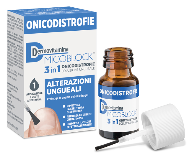 DERMOVITAMINA MICOBLOCK 3 IN 1 ONICODISTROFIE ALTERAZIONI UNGUEALI 7 ML - Parafarmacia Mostacciano