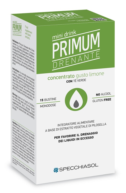 PRIMUM DRENANTE MINIDRINK LIMONE 15 STICK DA 10 ML - Parafarmacia Mostacciano