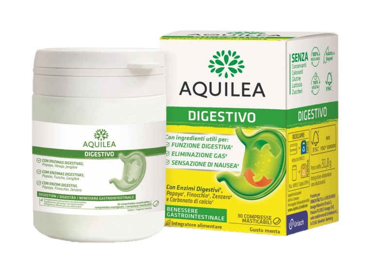 AQUILEA DIGESTIVO 30 COMPRESSE MASTICABILI - Parafarmacia Mostacciano
