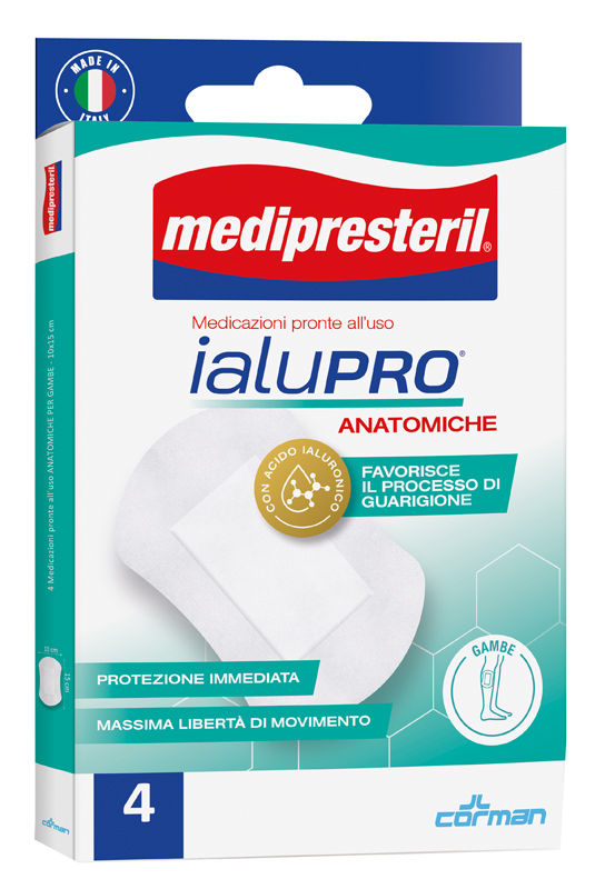 MEDIPRESTERIL IALUPRO GAMBE 10X15 CM 4 PEZZI - Parafarmacia Mostacciano