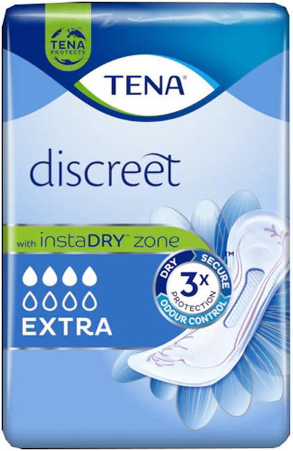 ASSORBENTE INCONTINENZA LEGGERA TENA DISCREET EXTRA 10 PEZZI - Parafarmacia Mostacciano