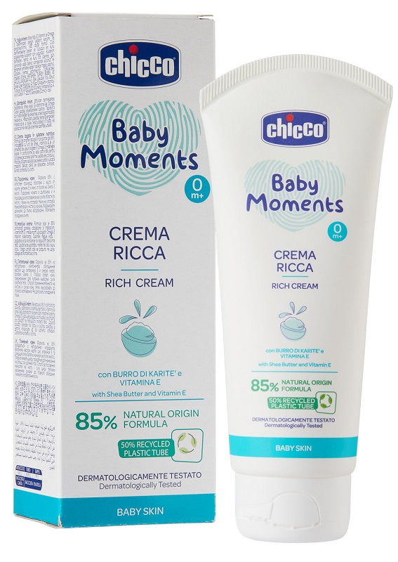 CHICCO BABY MOMENTS CREMA RICCA DELICATE 100 ML - Parafarmacia Mostacciano