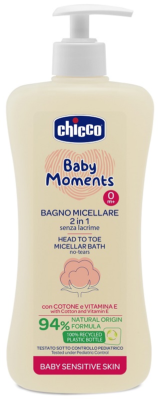 CHICCO BABY MOMENTS BAGNO CORPO CAPELLI MICELLARE 500 ML - Parafarmacia Mostacciano