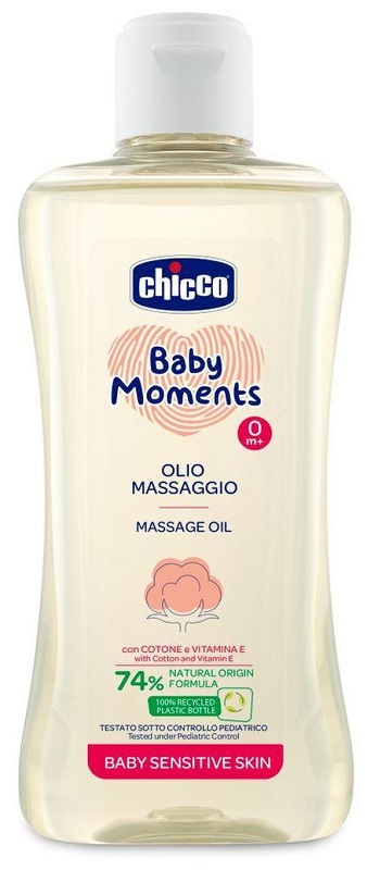 CHICCO BABY MOMENTS OLIO MASSAGGIO SENSITIVE 200 ML - Parafarmacia Mostacciano