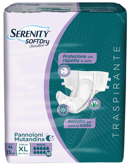 PANNOLONE MUTANDINA SERENITY SD SENSITIVE MAXI XL 15 PEZZI - Parafarmacia Mostacciano