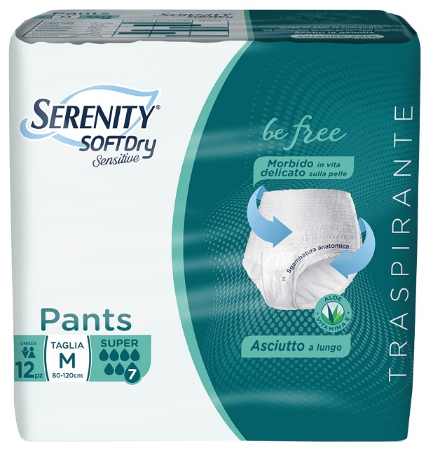 SERENITY PANTS SD SENSITIVE SUPER M 12 PEZZI - Parafarmacia Mostacciano
