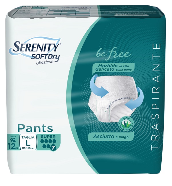 SERENITY PANTS SD SENSITIVE BE FREE SUPER L 12 PEZZI - Parafarmacia Mostacciano