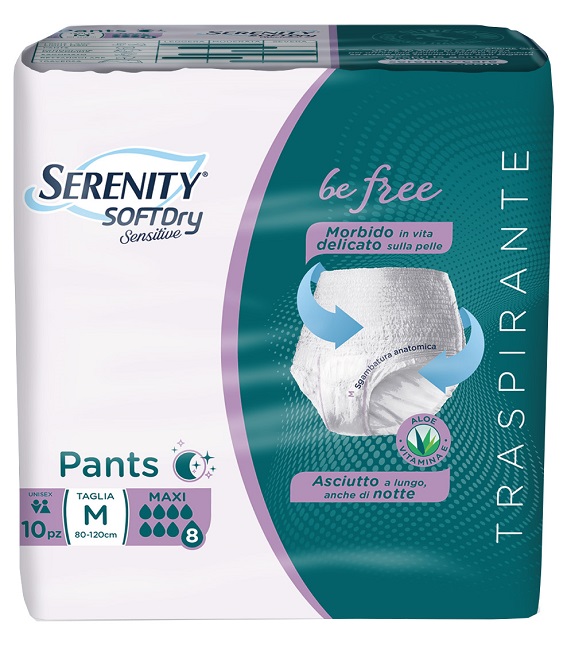 SERENITY PANTS SD SENSITIVE BE FREE MAXI M 10 PEZZI - Parafarmacia Mostacciano