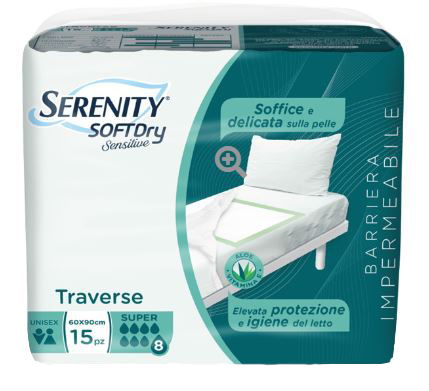 SERENITY TRAVERSA SD SENSITIVE SUPER 60X90 CM 15 PEZZI - Parafarmacia Mostacciano