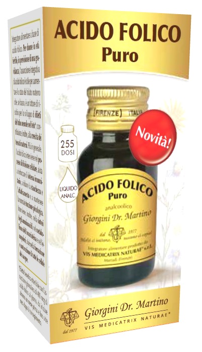 ACIDO FOLICO PURO LIQUIDO ANALCOLICO 30 ML - Parafarmacia Mostacciano