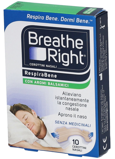 CEROTTI NASALI BREATH RIGHT BALSAMICI 10 PEZZI - Parafarmacia Mostacciano