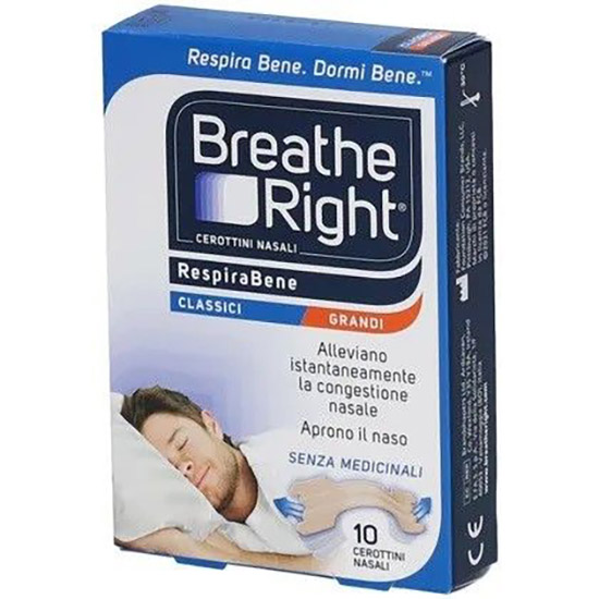 CEROTTI NASALI BREATH RIGHT CLASSICI GRANDI 10 PEZZI - Parafarmacia Mostacciano