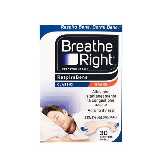 CEROTTI NASALI BREATH RIGHT CLASSICI GRANDI 30 PEZZI - Parafarmacia Mostacciano