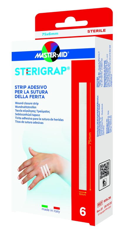 MASTER-AID STERIGRAP STRIP ADESIVO SUTURA FERITE 75X6 MM 6 PEZZI - Parafarmacia Mostacciano