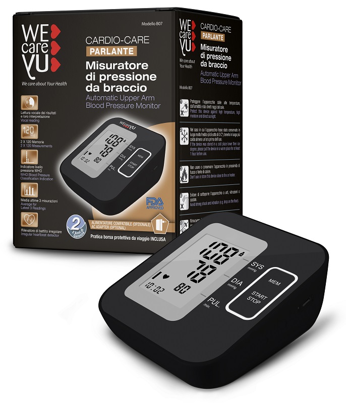 MISURATORE DI PRESSIONE DA BRACCIO PARLANTE WECAREYU CARDIO CARE - Parafarmacia Mostacciano