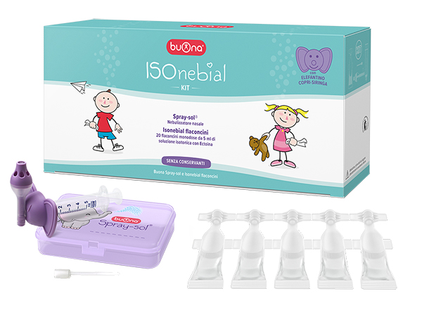 ISONEBIAL KIT PULIZIA CAVITA' NASALI 20 FLACONCINI MONODOSE 5 ML + SIRINGA LUER LOCK SOFT-JECK + AGO CANNULA + NEBULIZZATORE SPRAYSOL - Parafarmacia Mostacciano