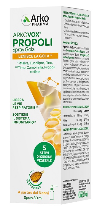 ARKOVOX PROPOLI SPRAY 30 ML - Parafarmacia Mostacciano