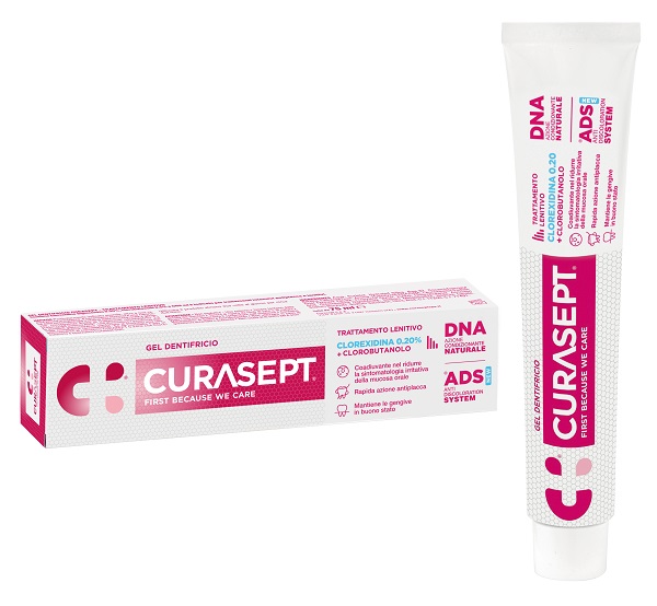 CURASEPT GEL DENTIFRICIO ADS DNA TRATTAMENTO LENITIVO 75 ML - Parafarmacia Mostacciano