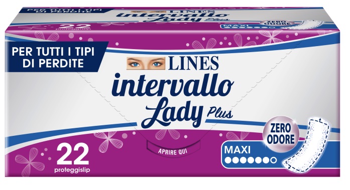 PROTEGGISLIP LINES INTERVALLO LADY PLUS MAXI 22 PEZZI - Parafarmacia Mostacciano