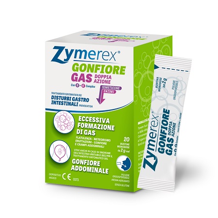 ZYMEREX GAS DOPPIA AZIONE CON S+E COMPLEX 20 BUSTINE MONODOSE DA 2 G - Parafarmacia Mostacciano